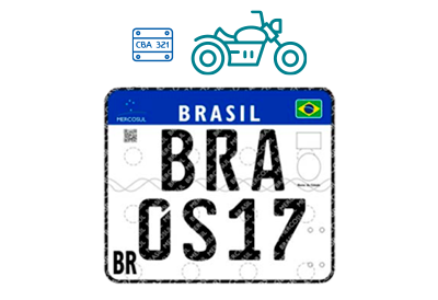 Placa Mercosul Motocicleta