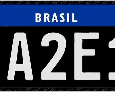 Par de Placas Mercosul Veicular Coleção